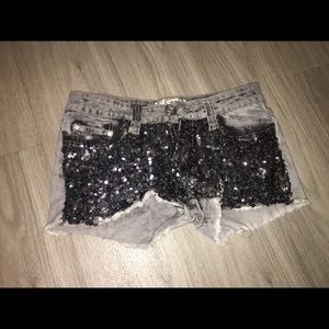 Sparkly jean shorts